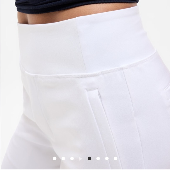 Athleta Endless Pant Bright White High Rise Recycled Wrinkle Resistant Sz 10 NEW - Picture 12 of 14